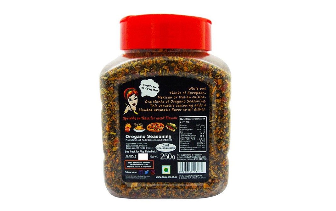 Easy Life Oregano Seasoning   Plastic Jar  250 grams